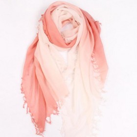 Pure Cashmere Scarves Orange Gradient Women Winter Scarf